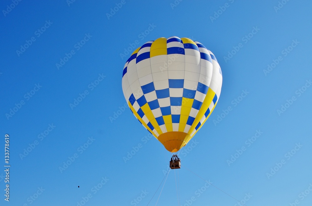 Naklejka premium 気球の乗船体験