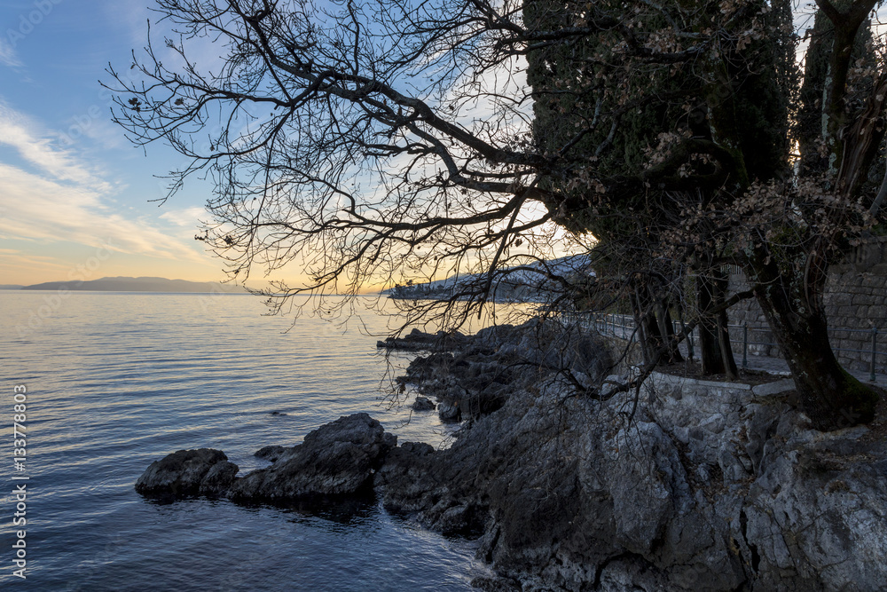 Küstenpromenade Lungomare in Opatija,Kroatien Küstenpromenade Lungomare in Opatija,Kroatien