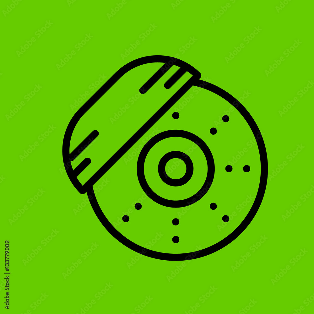 brake discs icon flat disign brake discs icon flat disign