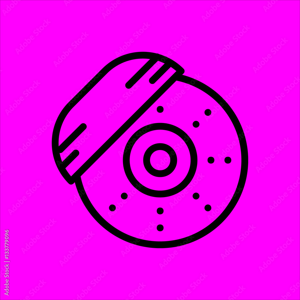 brake discs icon flat disign brake discs icon flat disign