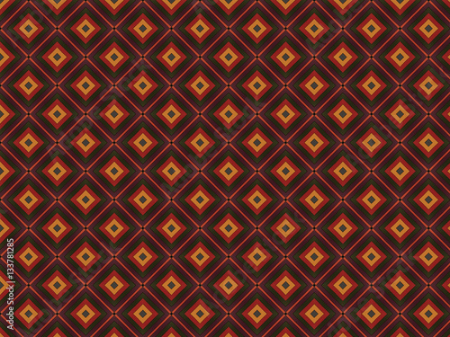 Pattern in colored diamonds of wood
