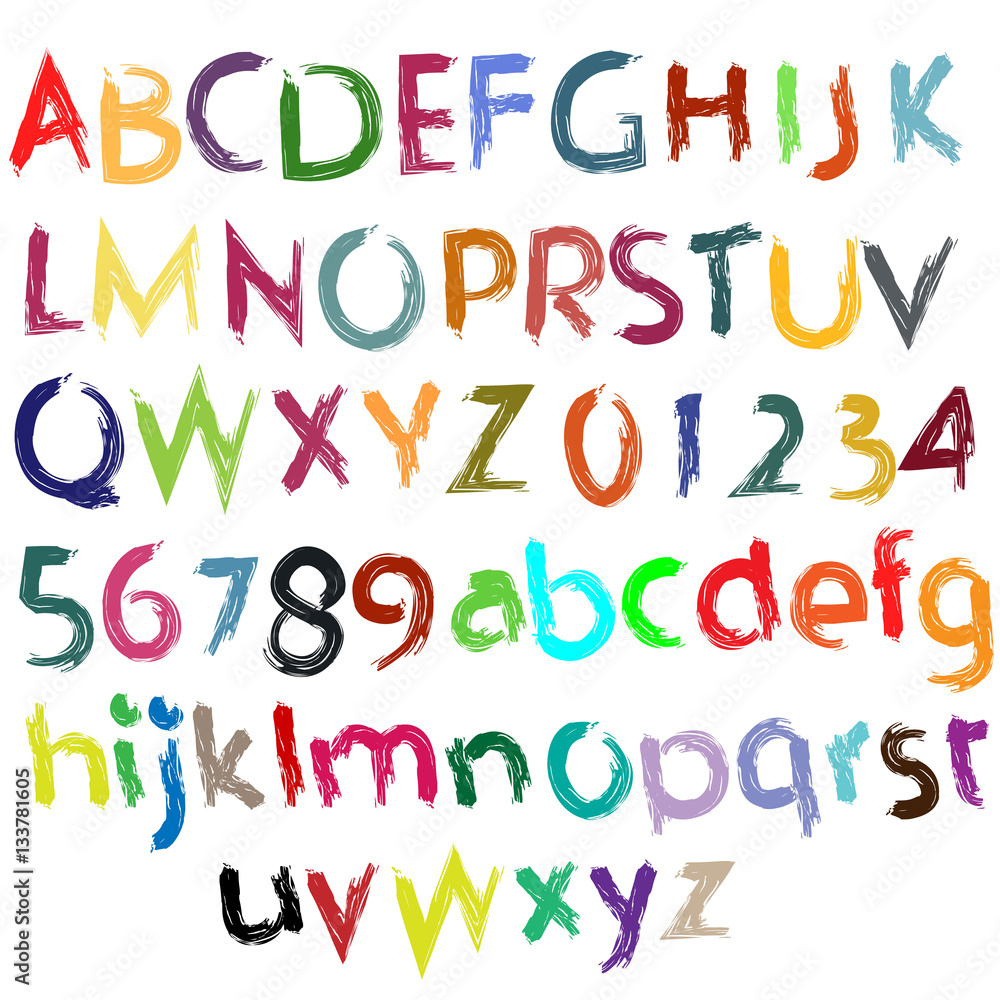 Painted alphabet Painted alphabet