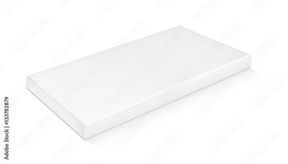 White package for snacks, food and chocolate White package for snacks, food and chocolate