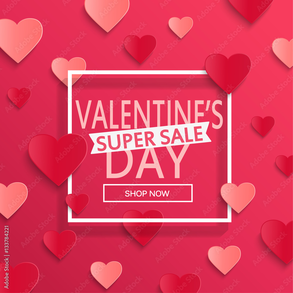 Valentines day super sale background. Valentines day super sale background.
