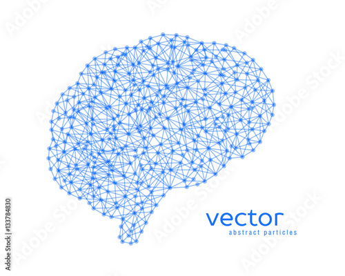 Abstract vector illustration of brain.