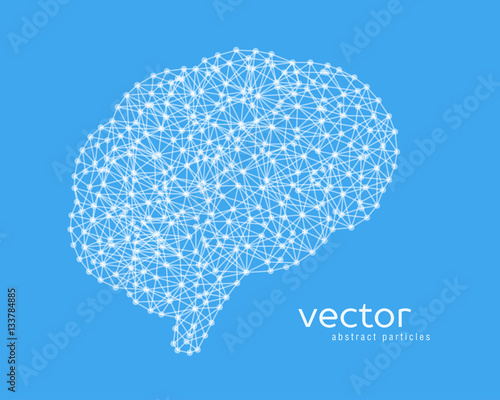Abstract vector illustration of brain.