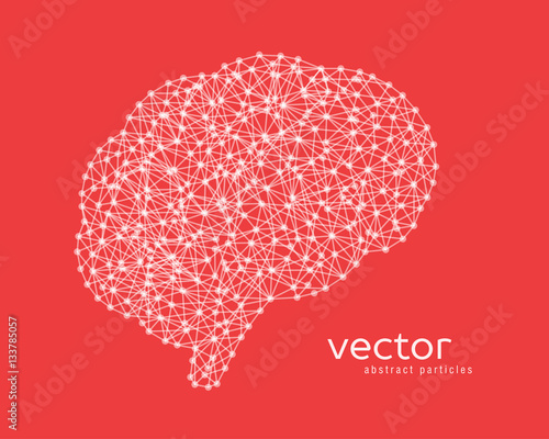 Abstract vector illustration of brain.