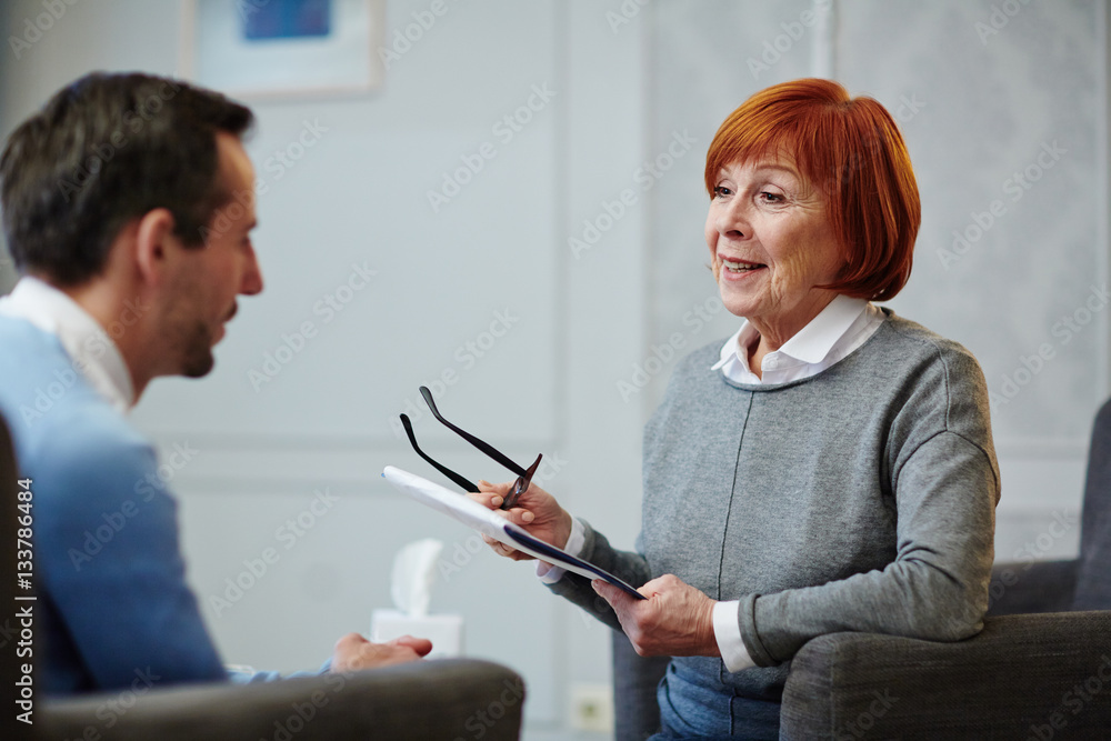 Obraz premium Psychologist at work