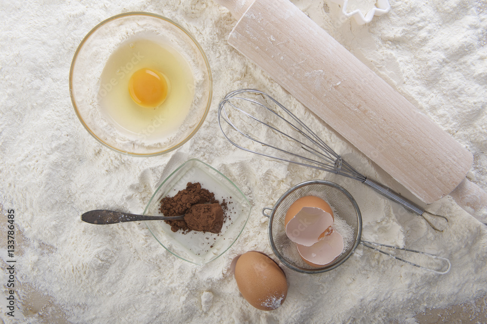 flour, roll, egg - baking / components flour, roll, egg - baking / components