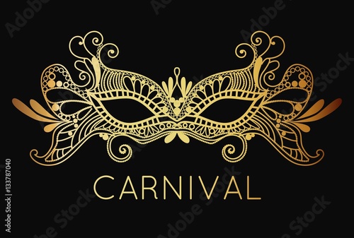 Mardi Gras mask of lace background.