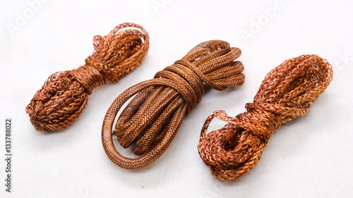 coils of flexible copper braid photo