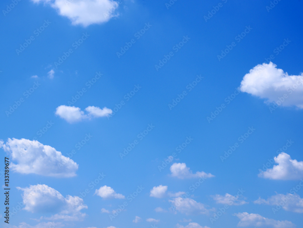 Blue sky with white cloud