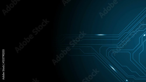Dark blue tech circuit board technology animated background. Video graphic design Ultra HD 4K 3840x2160