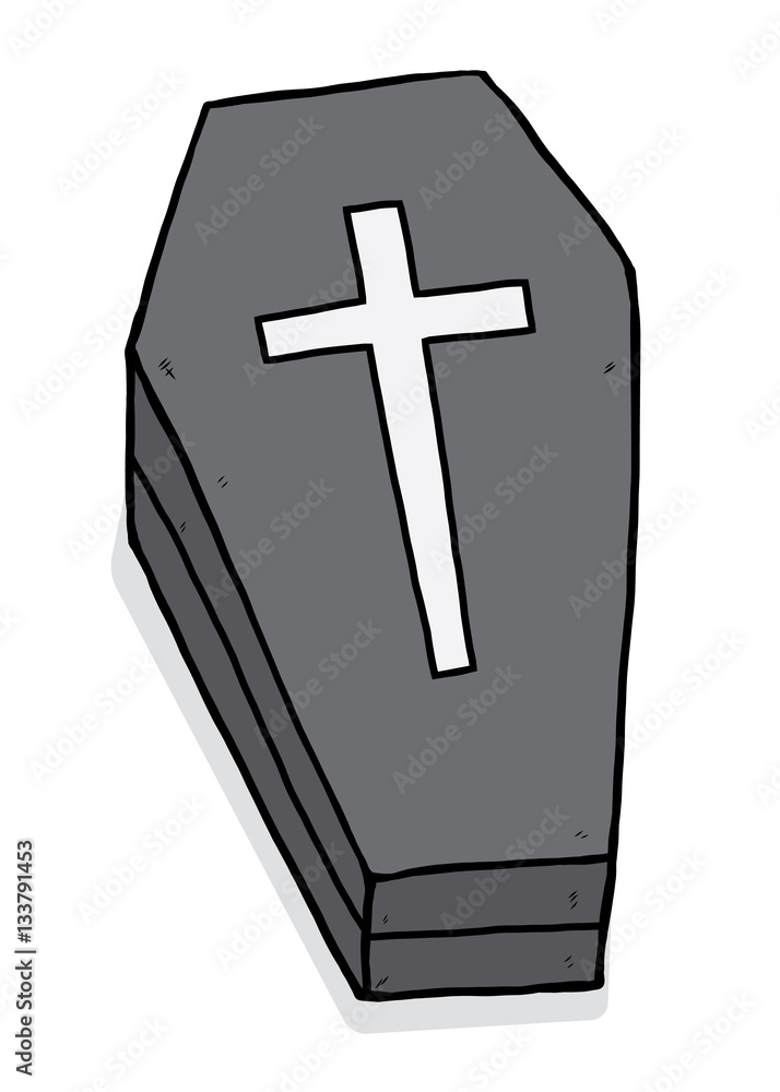 Obraz premium casket / cartoon vector and illustration, hand drawn style, isolated on white background.