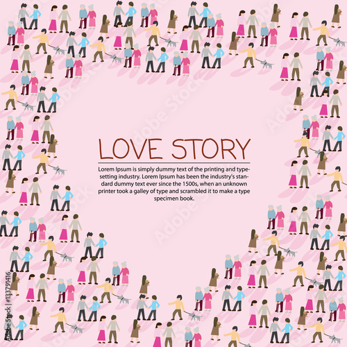 Love symbol concept, vector illustration.