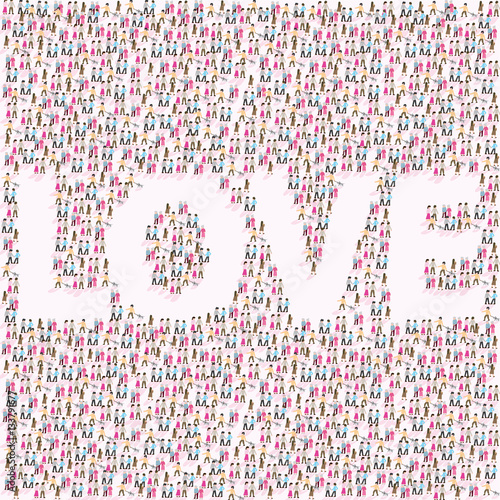 Love symbol concept, vector illustration.