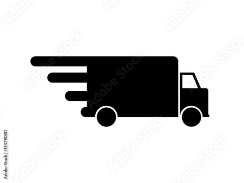 postal truck icon vector