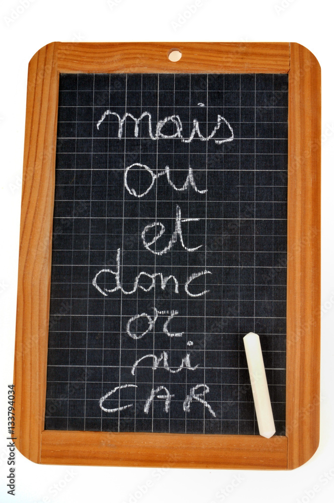 Ardoise avec les conjonctions de coordination Ardoise avec les conjonctions de coordination