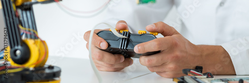 Student in robotics engineering school photo