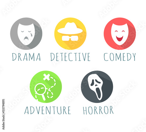 Drama Detective Comedy Adventure Horror Film Logo
