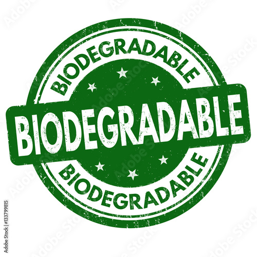 Biodegradable sign or stamp