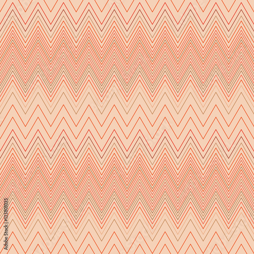 Seamless zigzag hatch pattern. Geometric stripy background. Wedged, striped, line lace texture. Stockings, lingerie, hosiery, garter, undies material theme. Beige soft colored. Vector