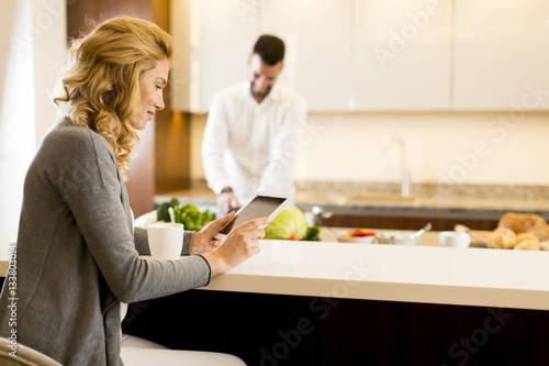 Young couple in the modern ...