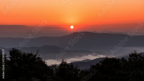 Morning sunrise at nan province