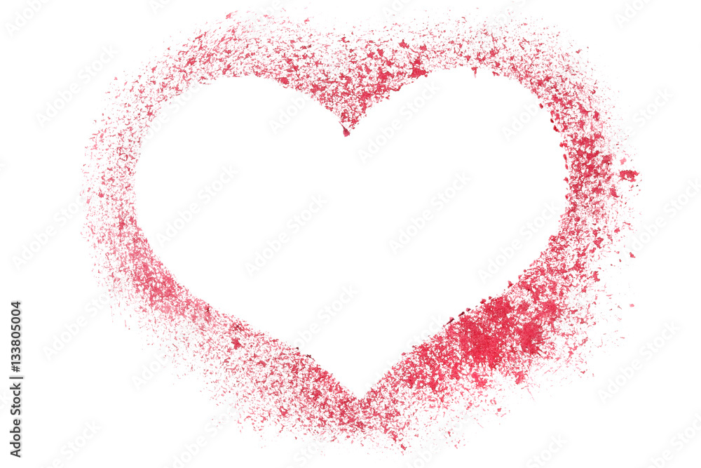Red stenciled heart