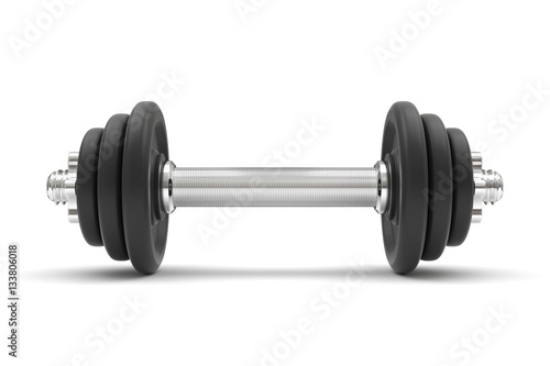 dumbbell on a white background. 3D illustration