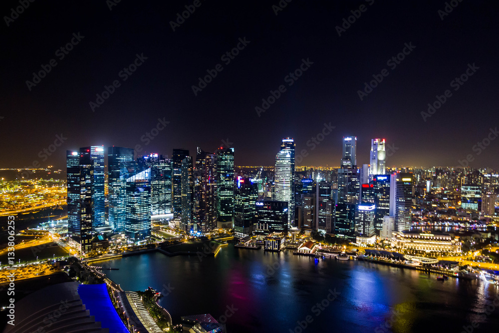 Financial district in Singapore