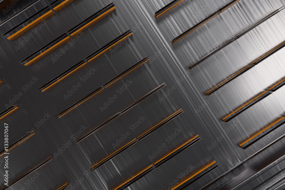 Obraz premium Futuristic technological or industrial background made from brus