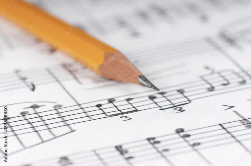 Sheet sheet and pencil, shallow DOF Sheet sheet and pencil, shallow DOF