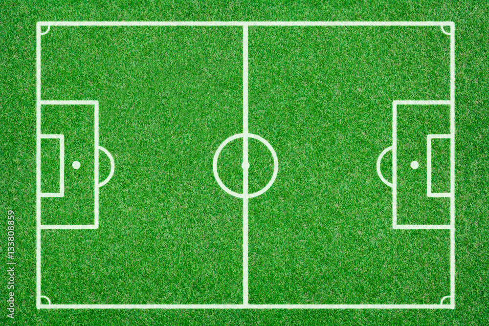 Green artificial grass football field background