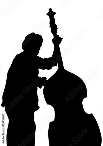 Concert of jazz music on white background