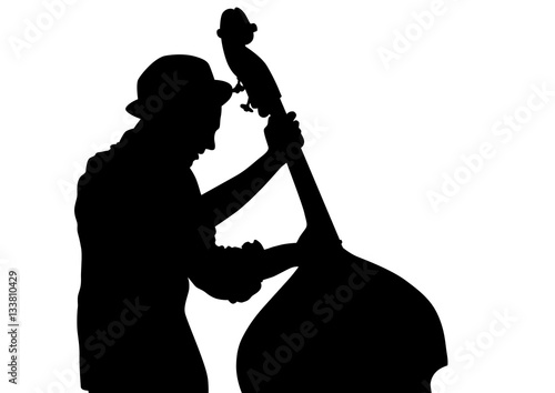Concert of jazz music on white background