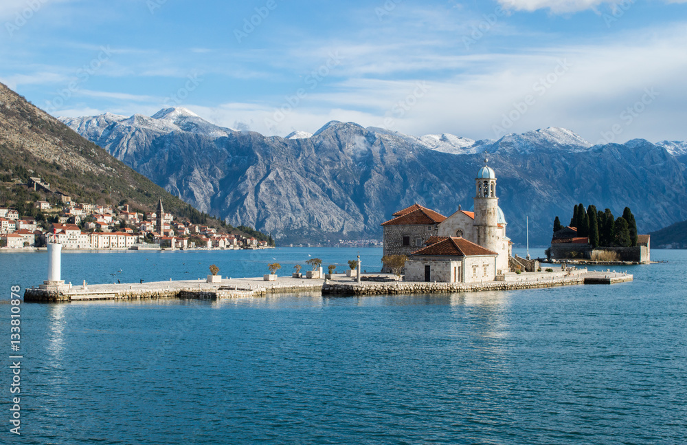 Fototapeta premium Church Our Lady of the Rocks in Perast