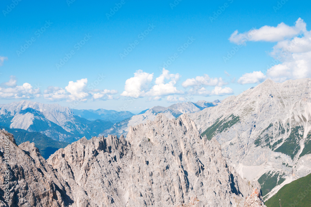 Tyrolean Alps near the peak Hafelekar in Innsbruck , Austria