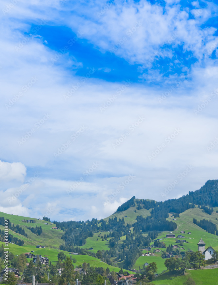 Fototapeta premium Landscape in the Swiss Alps, Switzerland
