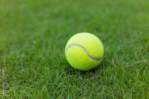 Tennis ball on green leaf background © Hanoi Photography