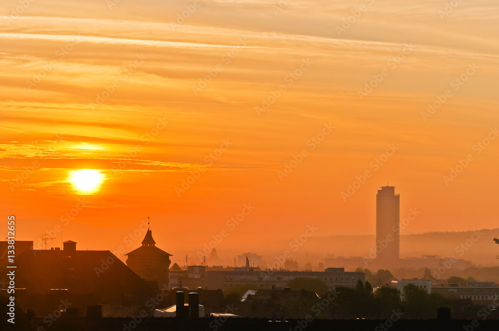 Sunrise over Nuremberg