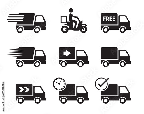 Delivery car icons