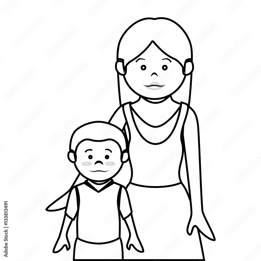happy family member character vector illustration design happy family member character vector illustration design