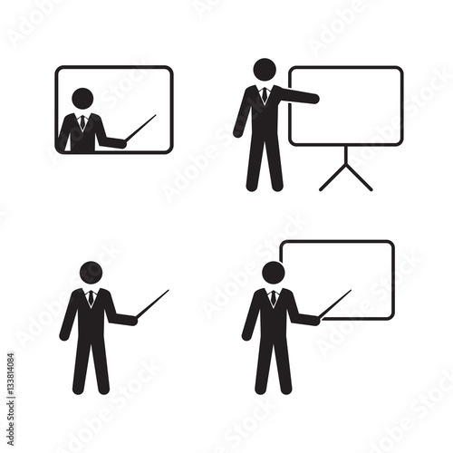 teacher icons set
