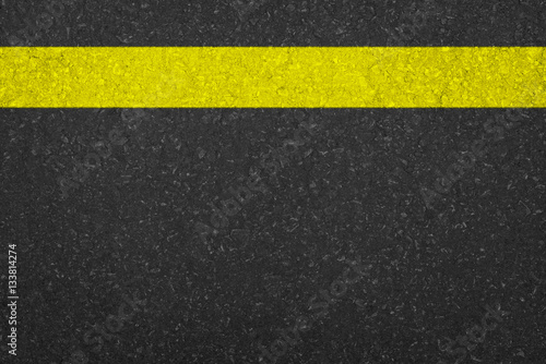 Yellow Line On Asphalt Road texture  © siam4510
