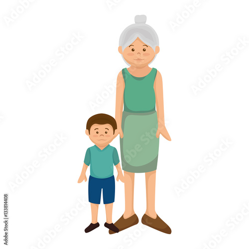 happy family member character vector illustration design