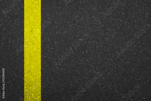 Yellow Line On Asphalt Road texture  © siam4510