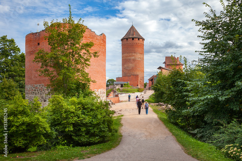 The road to old Turaida castle. Sigulda, Latvia. photo