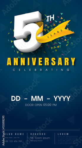 anniversary invitation card template design