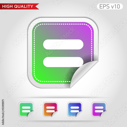 Colored icon or button of lines symbol with background Free Download Colored icon or button of lines symbol with background - GFXLoad